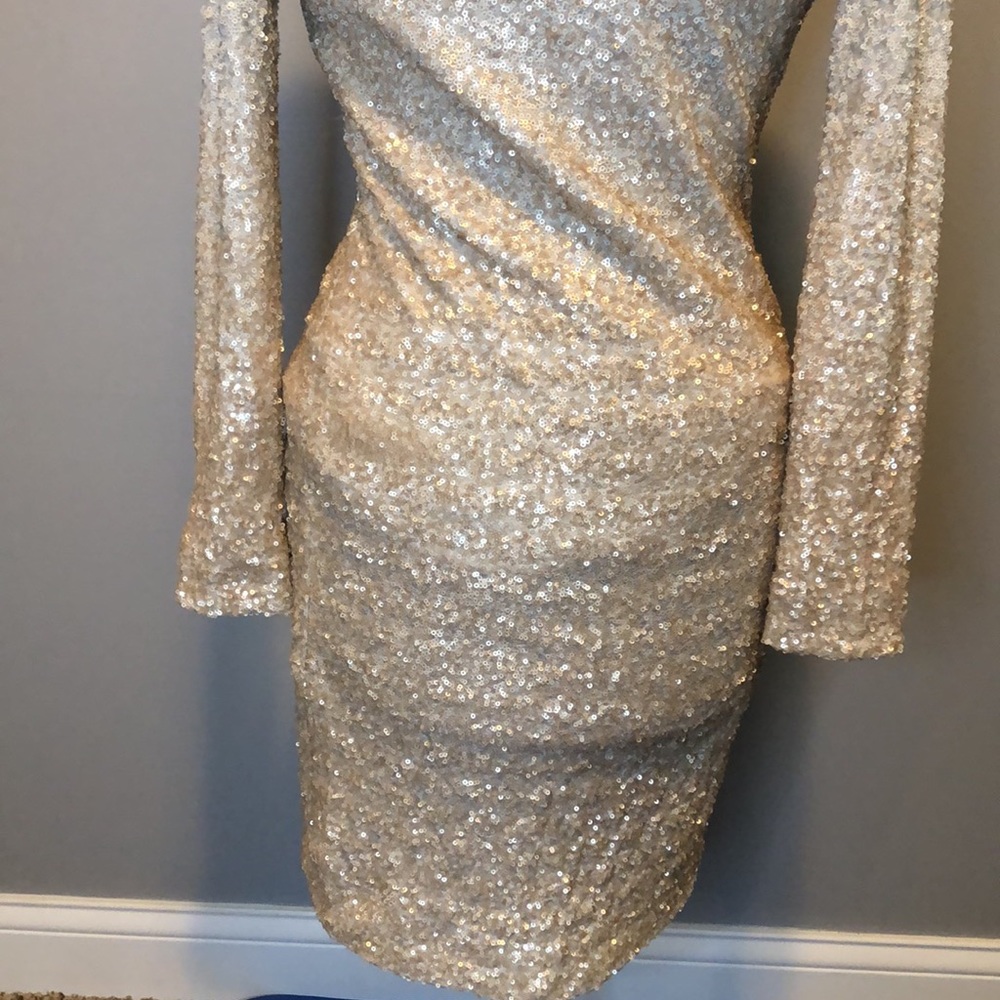 Badgley Mischka Alexis Ombré Sequin Dress - Picture 4 of 5